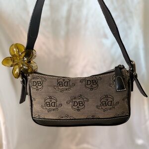 Dooney & Bourke Beige and Black Shoulder Bag